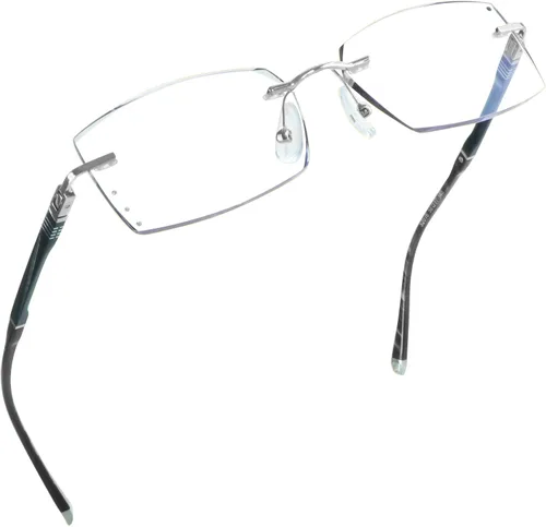 Miniatura 17 de LifeArt Gafas de lectura con bloqueo de luz azul, anti rayos azules, reducen la fatiga ocular, marco sin montura con diamante elegante