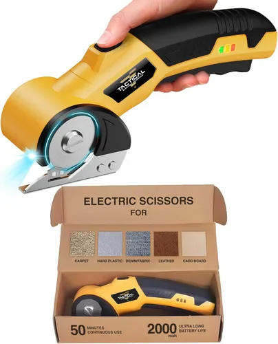 Tijeras eléctricas tácticas Cortador de cartón inalámbrico Cortador de caja eléctrico para cartón Heavy Duty 4V Tijeras eléctricas recargables con