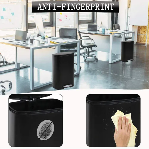 Miniatura 3 de Dkelincs Bote de basura de acero inoxidable de 13 galones con sensor de movimiento automático para cocina, bote de basura de alta capacidad sin
