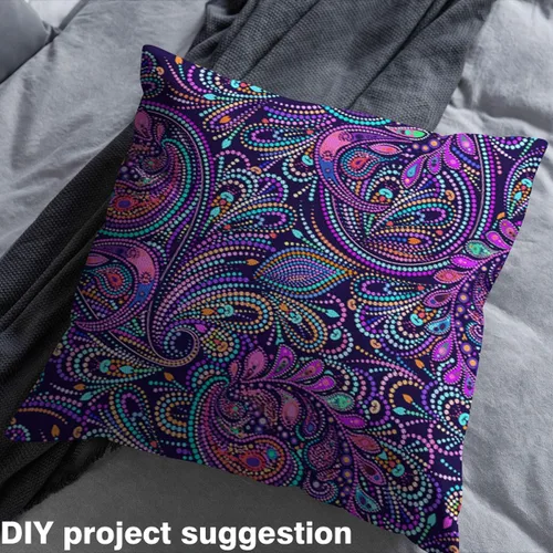 Miniatura 3 de Tela de patrón Paisley por The Yard, tela de tapicería colorida de flores estilo bohemio para sillas de costura, tela impermeable geométrica étnica