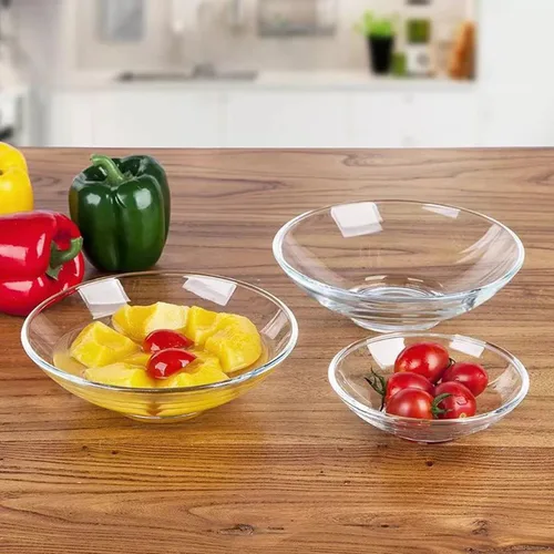 Miniatura 5 de FOYO Cuencos de vidrio transparente – Tazones para cereales, pasta, sopa y postre de 15 onzas, juego de 2 unidades de 7 pulgadas