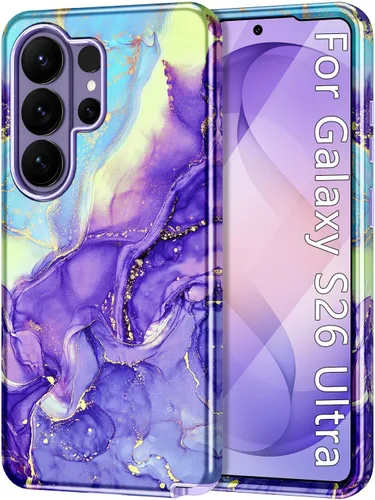Miniatura 28 de Btscase para Samsung Galaxy S25, [Probado contra caídas de grado militar] Funda protectora de diseño de patrón de mármol, resistente, delgada
