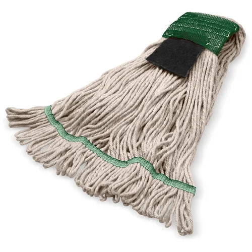 Miniatura 2 de SPARTA Flo-Pac - Cabezal de trapeador acrílico, extremos de bucle, banda ancha con banda verde de 5 pulgadas con depurador para limpieza organizada