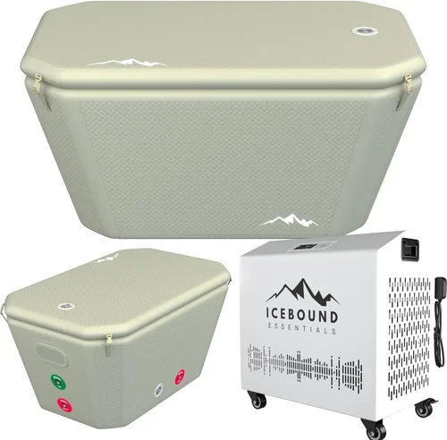 Miniatura 8 de Bañera fría con enfriador de agua – Enfriador de agua caliente y fría eficiente de 1 HP para baño de hielo – Bañera de hielo premium con enfriador