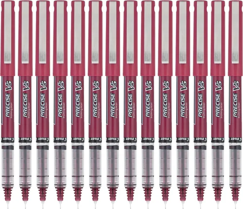 Miniatura 6 de PILOT Precise V7 - Bolígrafos de bola de punta fina de 1/32 de pulgada (0.7mm), tinta azul líquida, paquete de 14 (15415)
