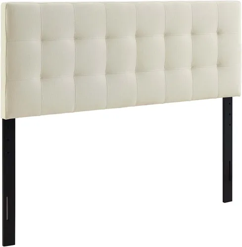Miniatura 7 de Modway Lily Cabecera Capitonada de Tela de Lino Tapizada Queen en Beige