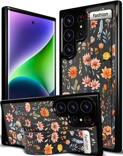 Miniatura 123 de Compatible para Samsung Galaxy S23 Funda Bonita con Correa Soporte Dedo Kickstand, Fundas de Silicona Geniales de Diseñador Funda Cover - Mariposa