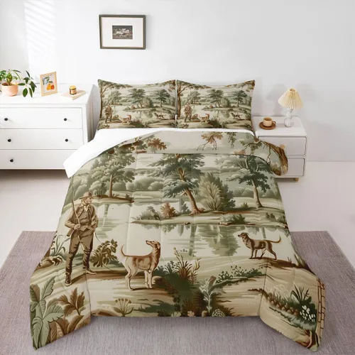 Miniatura 25 de Erosebridal Juego de edredón de tiburón, tamaño individual, juego de ropa de cama de vida oceánica para niños y niñas, color verde azulado