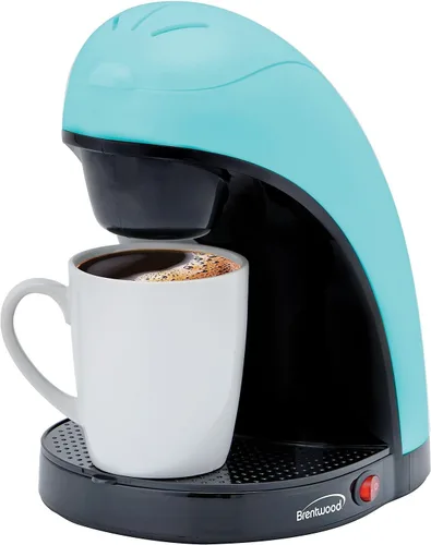 Brentwood TS-112BL Cafetera de una sola porción con taza (azul)