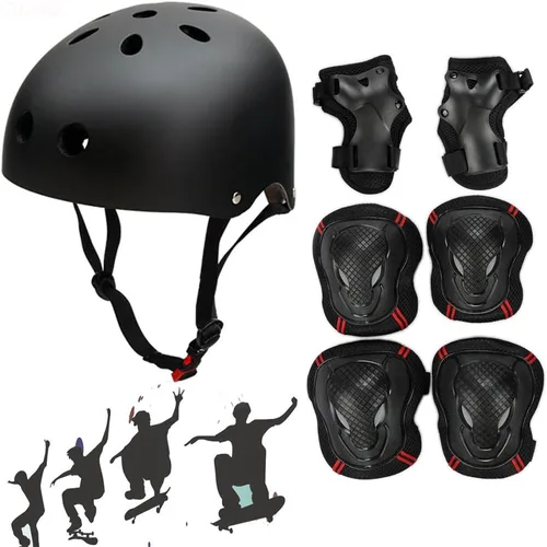 Miniatura 5 de Adjustable Skateboard Skate Helmet with Protective Gear Knee Pads Elbow Pads Wrist Pads for Youth Outdoor Sports, BMX, Skateboard, Scooter, Bike