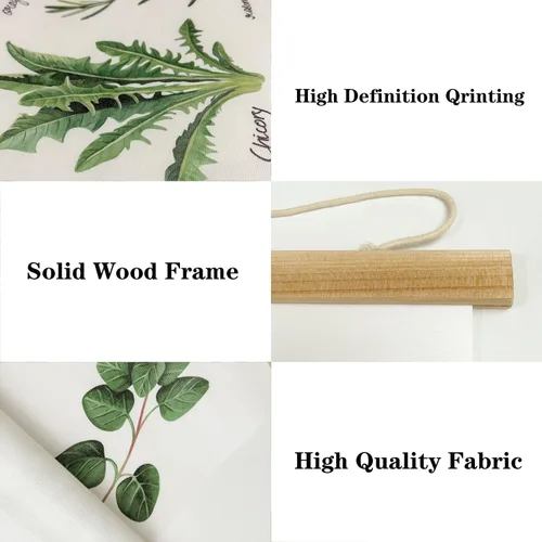 Miniatura 5 de XIAOAIKA Póster de hierbas aromáticas para pared, impresiones artísticas HD vibrantes y coloridas, estilo rústico de hierbas, póster para colgar
