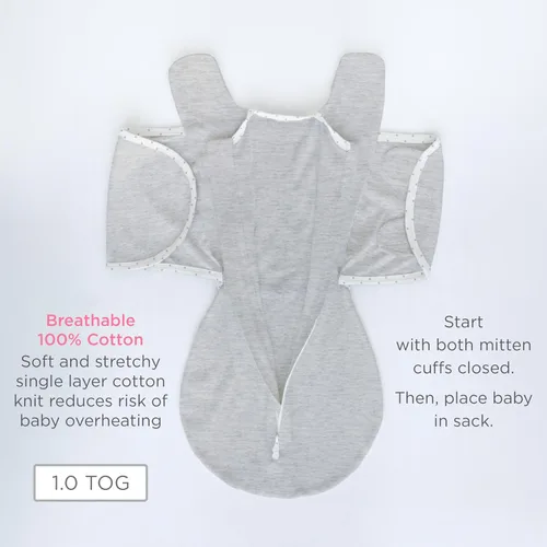 Miniatura 5 de SwaddleDesigns Saco Envolvente Omni de 6 Vías con Brazos Arriba para Recién Nacido, Más Opciones para Calmar el Reflejo de Sobresalto, Mejora