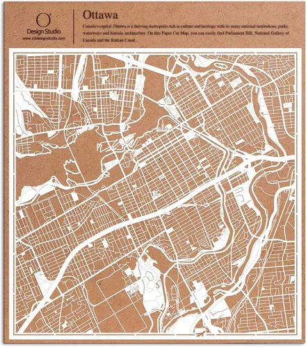 Miniatura 44 de O3 Design Studio Aberdeen - Mapa de papel cortado en papel blanco de 12 x 12 pulgadas