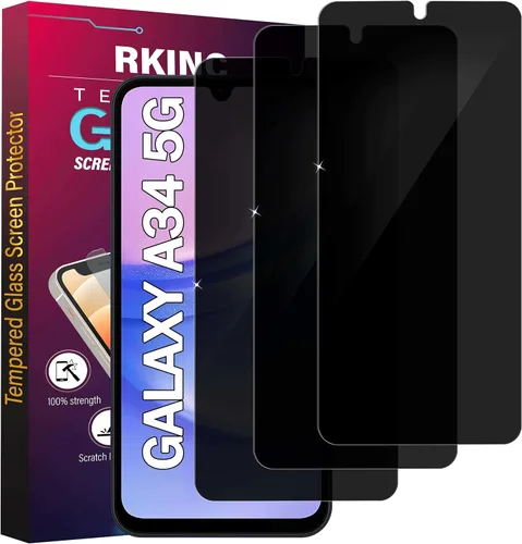 Miniatura 50 de RKINC Protector de pantalla [paquete de 4] para Samsung Galaxy A12 / Galaxy A02S / A12 Nacho, protector de pantalla de vidrio templado, 0.013 in