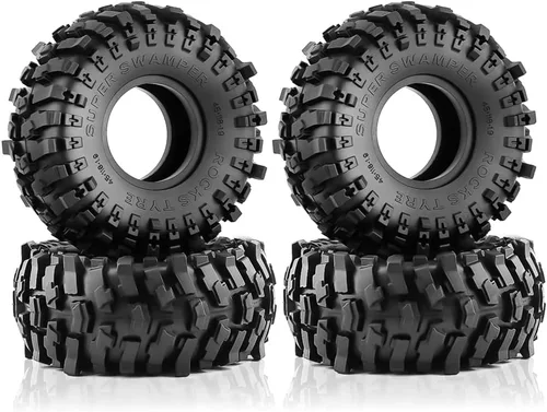 1.9 Neumáticos sobre orugas 1/10 RC Neumáticos de goma suave de 4.646 in con inserto de espuma para RC Crawler Car Traxxas TRX4 Axial SCX10 SCX10 II