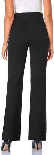 Miniatura 6 de Tapata Pantalones de vestir para mujer de 28, 30, 32 y 34 pulgadas, cintura alta, elásticos, corte de bota, pantalones altos, pequeños y regulares
