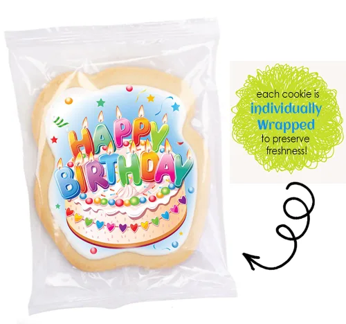 Miniatura 2 de Cesta de regalo de galletas de feliz cumpleaños para hombres, mujeres, niños, niños, caja de regalo de galletas de azúcar decorada sin nueces