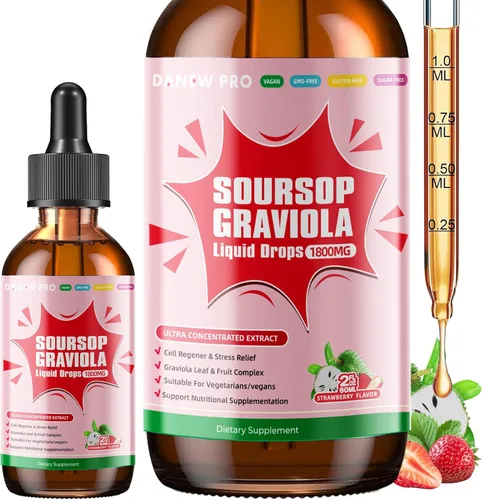 Miniatura 9 de Extracto líquido de hoja de graviola de guanábana para apoyo celular y regeneración, refuerzo inmunológico, relajación, hígado y sueño, líquido
