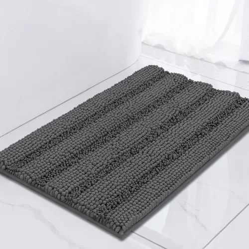 Miniatura 168 de Turquoize Alfombras de Baño de Chenilla Peludas Alfombra de Baño Antideslizante Gruesas Alfombras Peludas para Baño Chenilla Juego de Alfombra