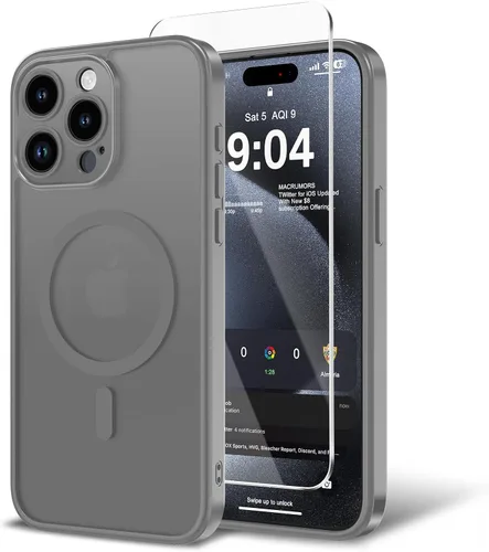 Miniatura 8 de Funda para iPhone 11 con protector de pantalla, compatible con MagSafe, ultra delgada, translúcida, mate, a prueba de golpes, color negro