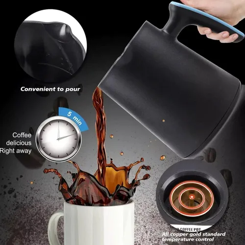 Miniatura 4 de MARADO Cafetera turca árabe griega, máquina eléctrica de 110 V, enchufe de EE. UU., 100% libre de BPA, capacidad de preparación de 1 a 4 tazas