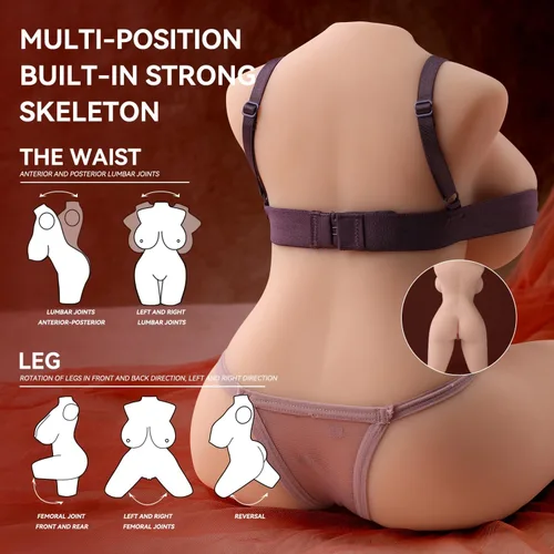 Miniatura 4 de Muñeca sexual femenina realista de 11 libras para hombres, juguetes para adultos para hombres con pechos enormes suaves y trasero regordete