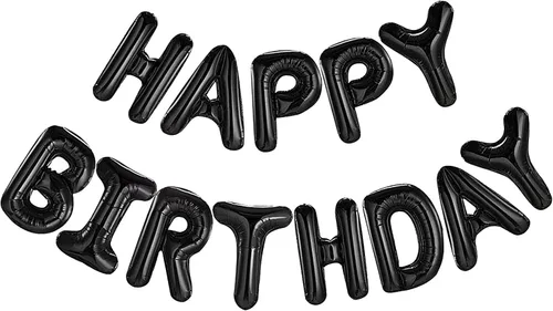 Miniatura 23 de CANREVEL Cartel de feliz cumpleaños, 13 letras de papel de aluminio de Mylar de 16 pulgadas con 12 globos de estrella, decoraciones de fiesta