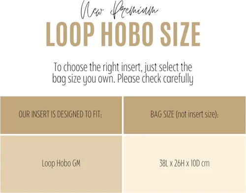 Miniatura 2 de Divitize Organizador de bolso de alta calidad compatible con LV Loop Hobo GM bolsa inserta – Inserto de fieltro hecho a mano de 0.079 in, ajuste
