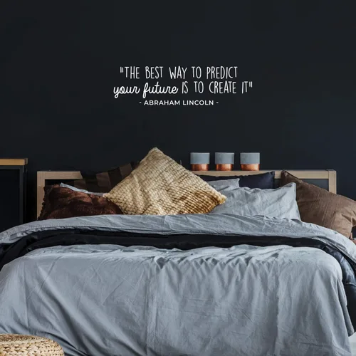 Miniatura 3 de Calcomanía de vinilo para pared, la mejor manera de predecir el futuro es crearlo, 8.5 x 30 pulgadas, cita motivacional de Abraham Lincoln