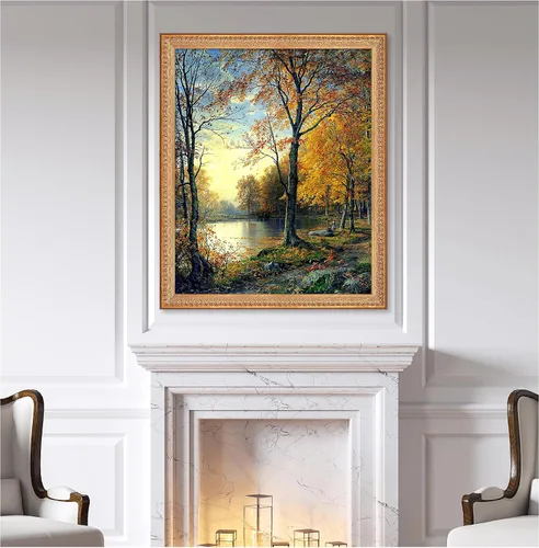 Miniatura 403 de A&T ARTWORK Campo de trigo con cipreses de Van Gogh Las reproducciones de arte clásico mundial, impresiones en lienzo giclée para decoración