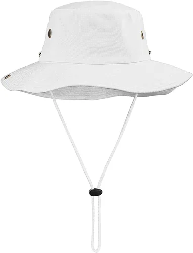 Miniatura 28 de Sombreros de ala ancha para senderismo, pesca, safari, Boonie, 100% algodón, protección solar UV, para hombres y mujeres, actividades al aire libre