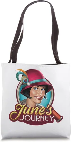 June's Journey - Bolsa de mano con logotipo de colores