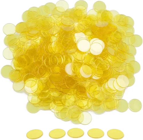 Miniatura 14 de GSE Games & Sports Expert Chips de bingo verdes, 2,000 fichas de conteo transparentes de alto contraste de 3/4 pulgadas para juegos de bingo, fiestas