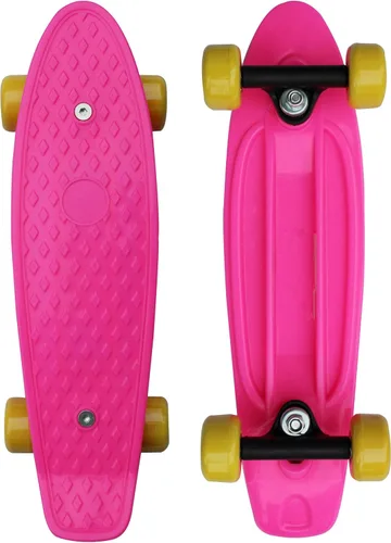 Monopatín mini, monopatín mini cruiser para principiantes Rosado