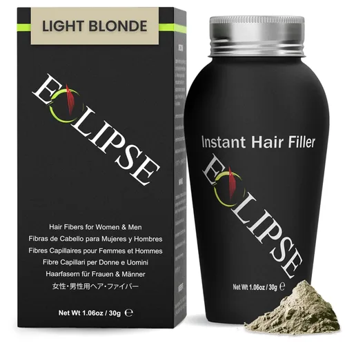 Miniatura 14 de ECLIPSE - Fibras de cabello negras para adelgazar el cabello para mujeres y hombres para ocultar la pérdida de cabello en 15 segundos, 100% fibras