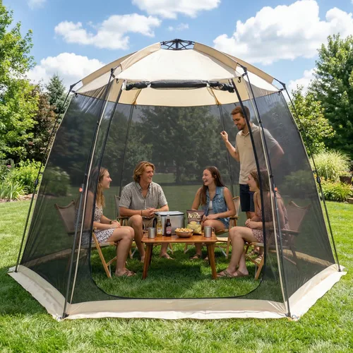Alvantor® Screen House Gazebo, Pop Up Screen Tent, Instant Screen Room with Carry Bag, Outdoor Mosquito Tent Camping, Sun Shade Shelter for Patio,