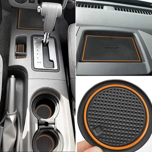 Miniatura 8 de auovo Alfombrillas antipolvo para Frontier Crew Cab 2005-2020, accesorios Xterra 2005-2015, ajuste personalizado, forros para bolsillo de puerta