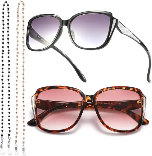 Miniatura 7 de Oversized Reading Glasses Cat-eye Full Frame Sun Readers for Women