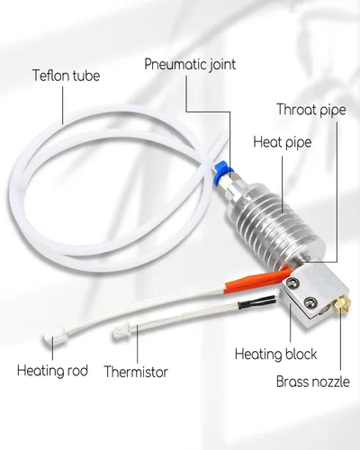 Miniatura 3 de Kit de extrusora de impresora 3D para Anycubic Kobra Max, cabezal de impresión Hotend ensamblado para impresora 3D con 5 calcetines de silicona