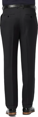 Miniatura 3 de Haggar Pantalón de vestir para hombre de primera calidad y ajuste clásico plisado en la parte delantera (tallas regulares y grandes y altas)