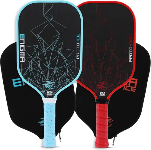 Miniatura 10 de Proto - Pala de pickleball de fibra de carbono cruda termoformada con núcleo de polímero en panal, control de potencia mejorado y giro máximo