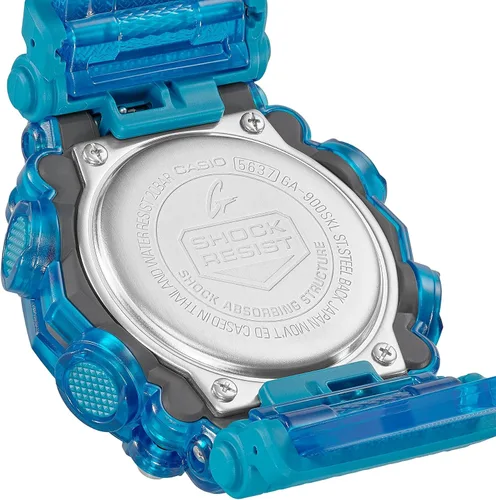 Miniatura 6 de G-Shock GA900SKL-2A Sound Waves Skeleton Series Reloj, verde azulado, Azul, Moderno