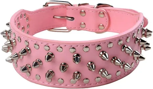 Miniatura 29 de Collar de perro con tachuelas, collar de perro de cuero con pinchos de 2 pulgadas para perros medianos y grandes Pit Bull Mastiff Bully Boxer