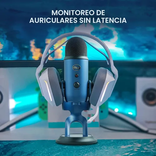 Miniatura 5 de Logitech Creators Blue Yeti - Micrófono USB para juegos, transmisión, podcast, YouTube, Discord, PC, sonido de estudio, Plug & Play, azul medianoche