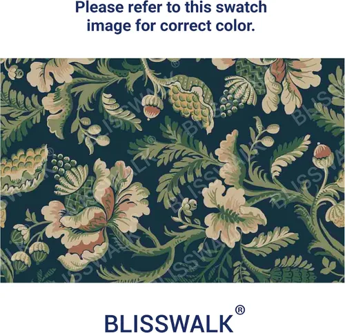 Miniatura 6 de BLISSWALK Cojines para sillas de exterior, 40 x 20 x 4 pulgadas, cojín de mimbre grueso con respaldo bajo y lazos para muebles de patio, floral