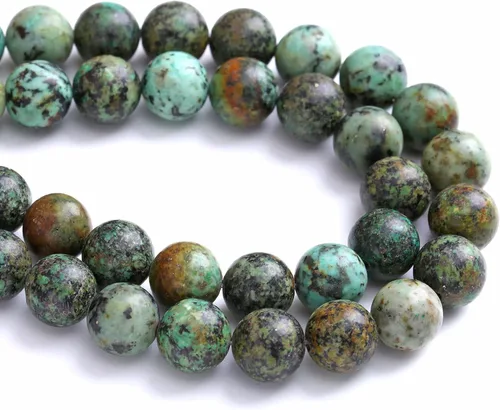 Miniatura 2 de 4MM 88 piezas de cuentas sueltas de piedra natural verde turquesa africana para hacer pulseras y collares de bricolaje
