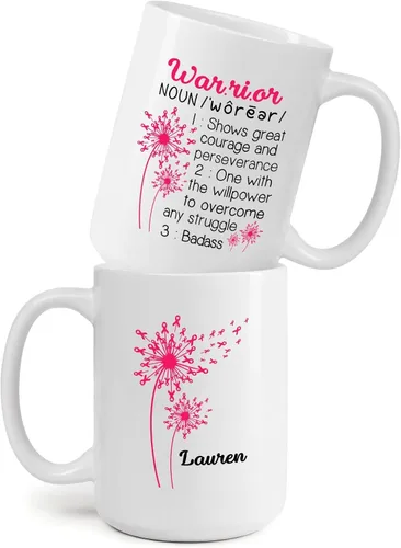 Miniatura 20 de Taza personalizada para sobrevivientes de cáncer, taza de cáncer de mama, taza de cinta rosa, regalo para sobreviviente de cáncer de mama, taza