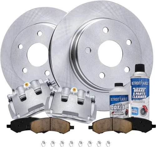 Miniatura 70 de Detroit Axle - 4 rotores de freno para Ford 2012 2013 2014 F-150 Lobo, repuesto de rotores de freno de disco: rotor delantero de 13.78 pulgadas