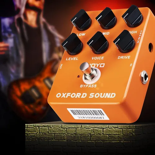 Miniatura 9 de JOYO JF-22 amplificador de pedal de sobremarcha simulador Pedal de distorsión y adaptador de fuente de alimentación de 9 V CC (800mA -1A)