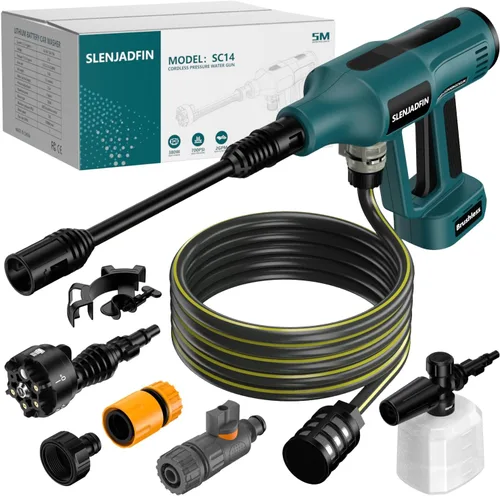 Lavadora a presión inalámbrica para batería Makita 18V 700 PSI Lavadora de energía portátil de mano con boquilla 6 en 1 cañón de espuma para